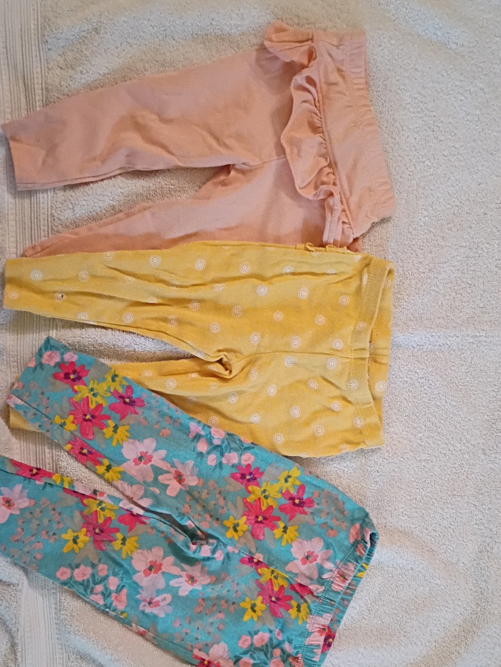 Toddler Girls Floral, Yellow and Pink Bottoms Pack